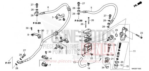 REAR BRAKE MASTER CYLINDER CRF1100D4M de 2021
